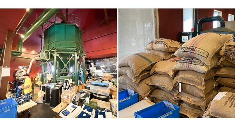 ヒロコーヒーいながわ店焙煎工場